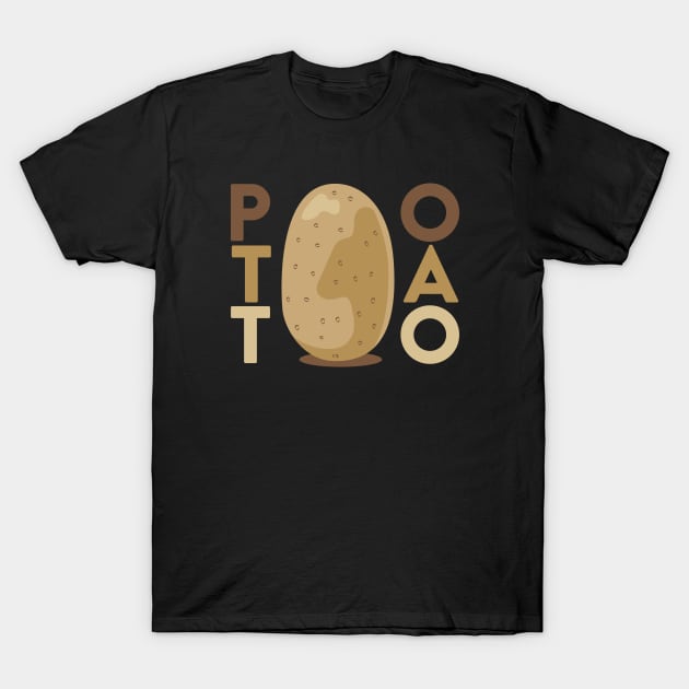 Potato Lover - Fun Minimalist Food Humor T-Shirt by RYSHU 